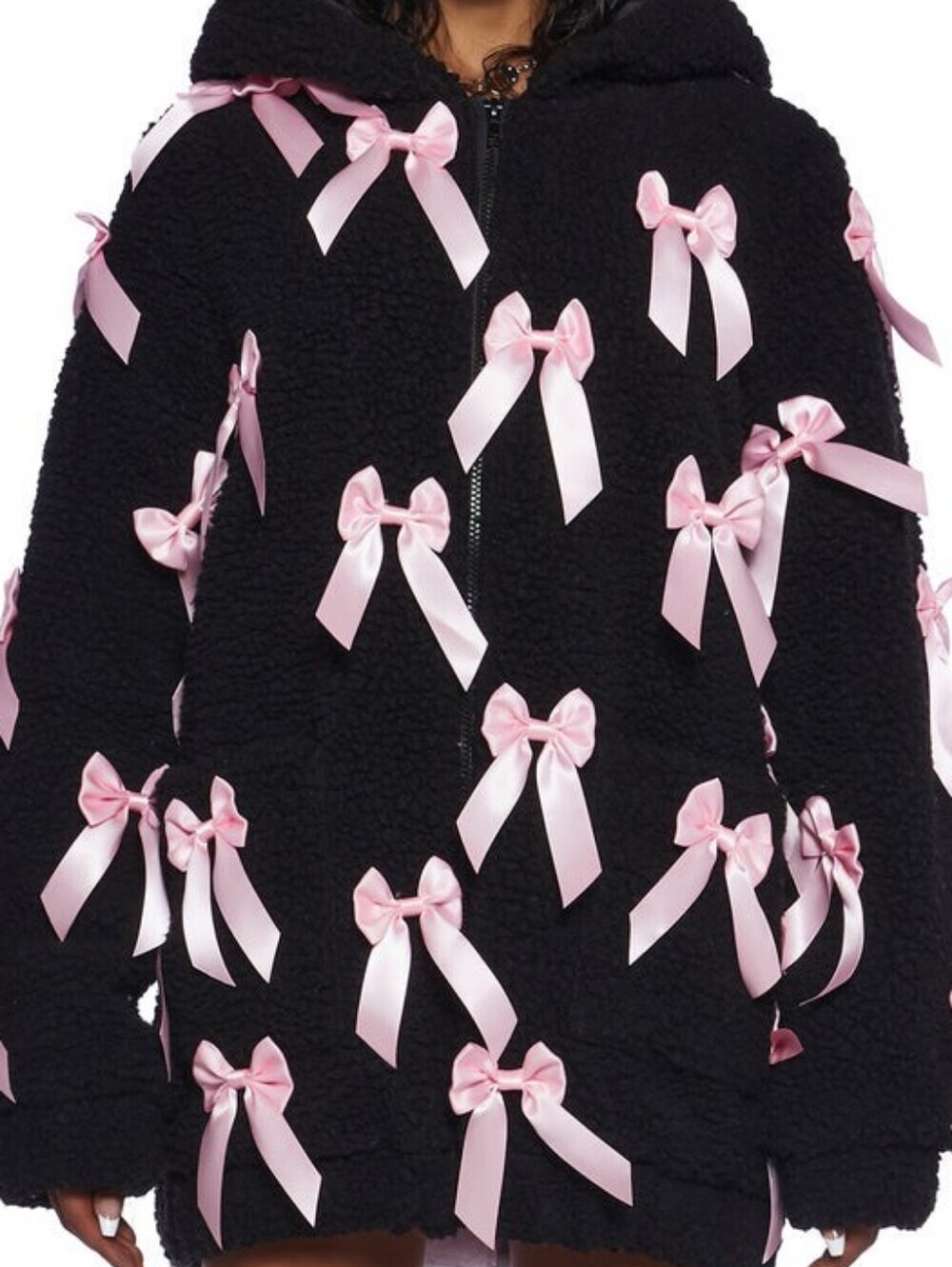 DOLLZ KILL 'RIBBON ROMANCE' Playful Oversized Hoodie With Matching Hat